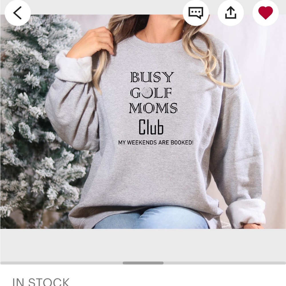 Unisex XL, Grey Golf Mom Sweatshirt